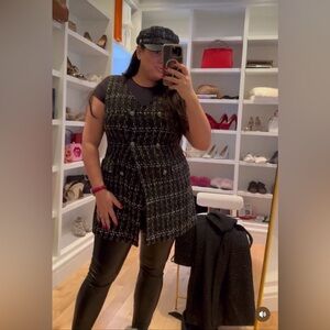 NWT Joe Fresh sleeveless tweed double breasted dress